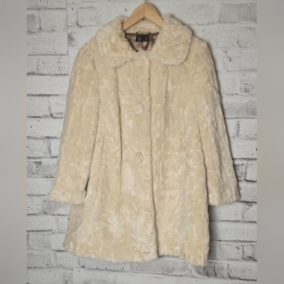 Jackets & Blazers - Topshop Cream Faux Fur Coat